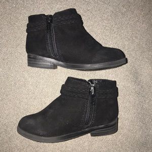 Black toddler booties